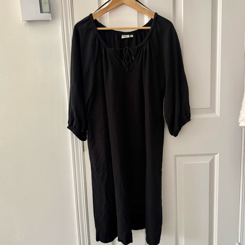 JW ANDERSON for Uniqlo Black Peasant Midi Dress